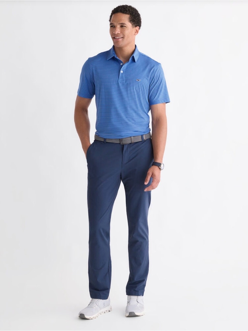 EUC Vineyard Vines Men’s Bradley Stripe Sankaty Performance Polo—Sz XL